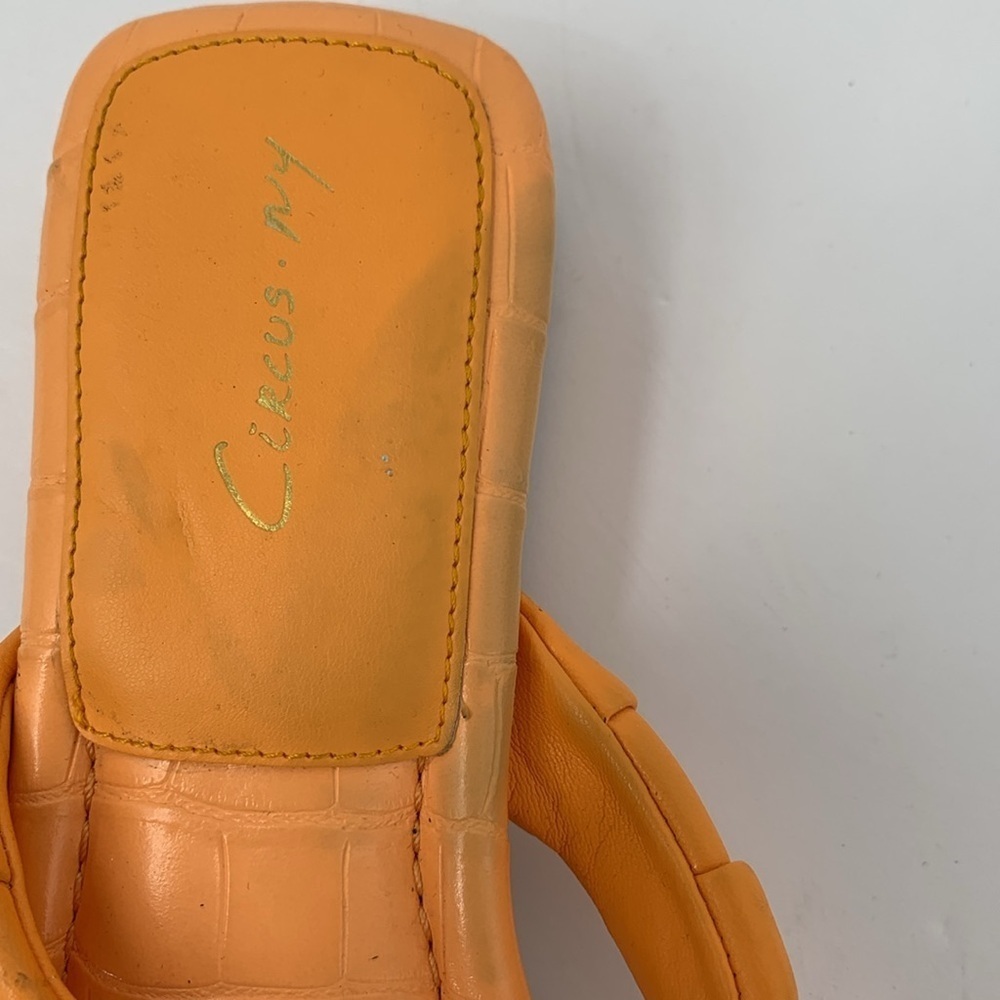 Circus NY Jacinda thong flip flop sandal shoe heel creamsicle orange slide 8.5 - Picture 5 of 6